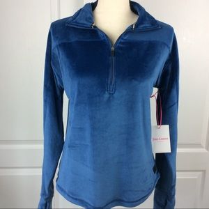 NWT Juicy Couture Sport Velour Pullover Quarter Zi